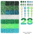 thumbnail image 2 of 28 Grid Flatback Rhinestones for Crafts, Jelly Rhinestones for Tumblers Blue Purple Clear Rhinestone for Nails Round Gems for Face Makeup DIY Diamond Painting with Beads Storage (Multi-Color 01), 2 of 5