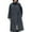 Black, variant on Women's Trench Coat Woolen Stand Collar Button Down Long Sleeve Jackets Thermal Comfy Casual Overcoat With Pockets (XL, White)