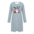 thumbnail image 2 of Hvot&aat Ladies' Halloween Cute Funny Mini Dresses Round Neck Long Sleeve Dress Pajamas Sleep Shirts, 2 of 4
