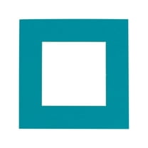Teal Acid Free 12x12 Picture Frame Mats with White Core Bevel Cut for 8x8 Pictures - Fits 12x12