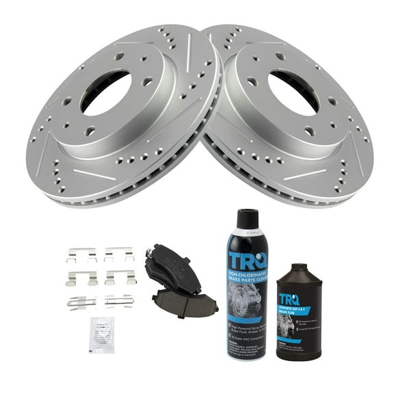 TRQ Performance Front Brake Pad & Rotor Kit BKA36347 Fits Select 2002-2005 Hyundai Elantra