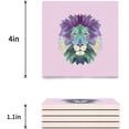thumbnail image 3 of FMSHPON Lion Set of 4 Coaster for Drinks, Absorbent Ceramic Stone Coasters Cup Mat with Cork Base for Home Kitchen Room Coffee Table Bar Decor, 3 of 4