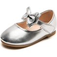 thumbnail image 2 of Girls Mary Jane Dress Shoes Front Bow Ballerina Flats Princess Wedding Party School Shoes (Toddler/Little Kid/Big Kid), 2 of 6