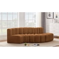 thumbnail image 4 of Bowery Hill Contemporary Soft Saddle Velvet Modular Sectional, 4 of 9