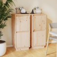 thumbnail image 1 of vidaXL Sideboards 2 pcs 31.5x34x75 cm Solid Wood Pine, 1 of 5