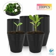 thumbnail image 5 of Deago 100 Pcs Flexible Nursery Pot Flower Pots , Plastic Plant Pots Container for Indoor Outdoor Plants, Seedlings, Vegetables, Succulents and Cuttings, 5 of 9