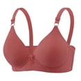 thumbnail image 4 of Telankuip Deep V No Underwire Push up Bras for Women Smoothing Full Coverage Stretch Seamless Bralettes Soft Comfortable Thin Cup Breathable Everyday Bras Red 42, 4 of 4