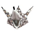 thumbnail image 1 of Accesorio de Jaula para Hamaca de Hámster, Juego Colgante de Doble Capa, Juguete de Nido Suave Cálido para Dormir para Animales Pequeños, Hurón, Plane Marrón Sunnimix Hamaca de hámster, 1 of 8