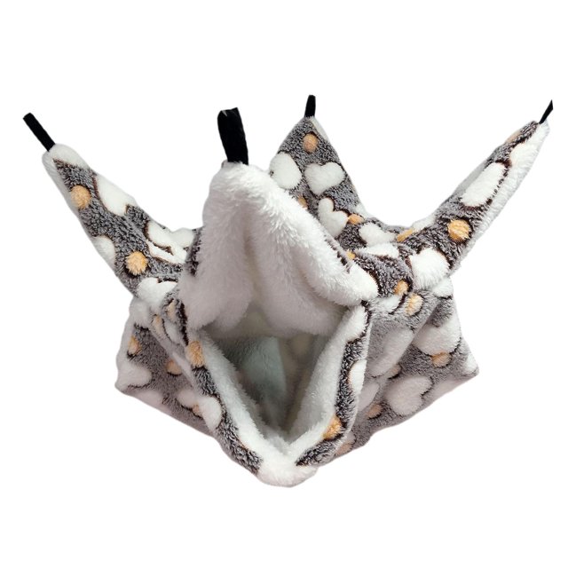 Accesorio de Jaula para Hamaca de Hámster, Juego Colgante de Doble Capa, Juguete de Nido Suave Cálido para Dormir para Animales Pequeños, Hurón, Plane Marrón Sunnimix Hamaca de hámster