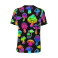thumbnail image 2 of Daiia Bright Mushrooms Mens Baseball Jersey Button Down Shirts Short Sleeve Sports Uniforms-XX-Large, 2 of 9