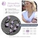 thumbnail image 2 of Pendientes de botón de cristal con forma de corazón de amor infinito para mujer, pendientes de moda plateados, regalos para mujer, pendientes llamativos para cualquier ocasión (morado claro), 2 of 4