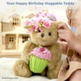 thumbnail image 6 of Bearington Casey The Birthday Cake Bear: 10” Tall Stuffed Teddy, Expressive Face, Adorable Hair Bow and Plush Cupcake, Machine Washable, A Special Birthday Gift for Kids or Adults, 6 of 9