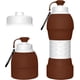 thumbnail image 1 of Botellas de agua plegables de viaje, botella de agua plegable de silicona de 580 ml, a prueba de fugas, portátil reutilizable para viajes, deportes, camping, senderismo (boquilla de café regular), 1 of 3