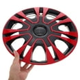 thumbnail image 3 of Soimiss Red Wheel Cap for Car Stylish Design Universal Fit Durable PP Material, 3 of 7