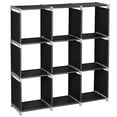 thumbnail image 3 of Ktaxon Multifunctional Assembled 3 Tiers 9 Compartments Storage Shelf, 12.7 x 11.7 x 13 Inches, Black, 3 of 7