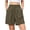 Army Green, variant on Fsgntruao Women's Fashion Solid Color Elastic Waist Pocket Button Zipper Shorts Pants