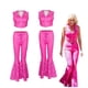 thumbnail image 4 of Barbie Pink Plaid Trench Coat Azul Houndstooth Traje De Baño Cosplay Conjunto Niña Halloween Fiesta Props Fans, 4 of 4