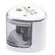 thumbnail image 4 of Sacapuntas eléctrico de plata con dos agujeros, sacapuntas eléctrico ligero con pilas para el hogar, la escuela y la Oficina, 4 of 5