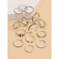 thumbnail image 6 of Womens Fashion Rings Set Irregular Design Electroplated Zinc Alloy Ring Set for Women Everyday Wear Wild Ring Set, 6 of 7