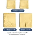 thumbnail image 3 of CGK Linens 4-Piece Ultra Soft & Comfy Hotel Luxury Sheet Set - King Size Cooling Bed Sheet Fits 8"-16" Mattresses, Yellow, 3 of 7