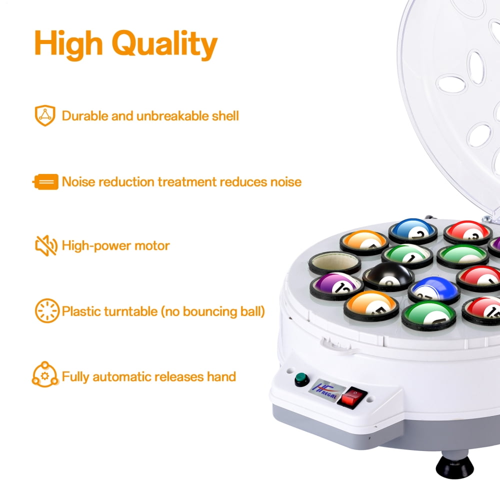Automatic Pool Ball Cleaner Machine - 110V Electric Washer & Polisher for Pool Halls, Gyms