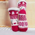thumbnail image 5 of Caywon Unisex Autumn Winter Wool Fleece Cotton Floor Non Slip Socks Comfortable Breathable Knitted Mid Calf Socks Soft Fabric Suitable for Indoor Use, 5 of 5