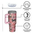 thumbnail image 4 of OBREWU Shiba Inu Dog and Flower Floral Tumbler with Handle and Lid,Shiba Inu Dog and Flower Floral 40oz Double Wall Vacuum Insulated Tumbler,Cups Gift for Women and Men, 4 of 7