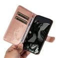 thumbnail image 7 of Allyechgroup Wallet Case for Apple Google Pixel 8 Pro, Butterfly Floral Embossed Premium PU Leather Shockproof Flip Stand Cards Slots Hand Wrist Phone Case for Apple Google Pixel 8 Pro, Rosegold, 7 of 7