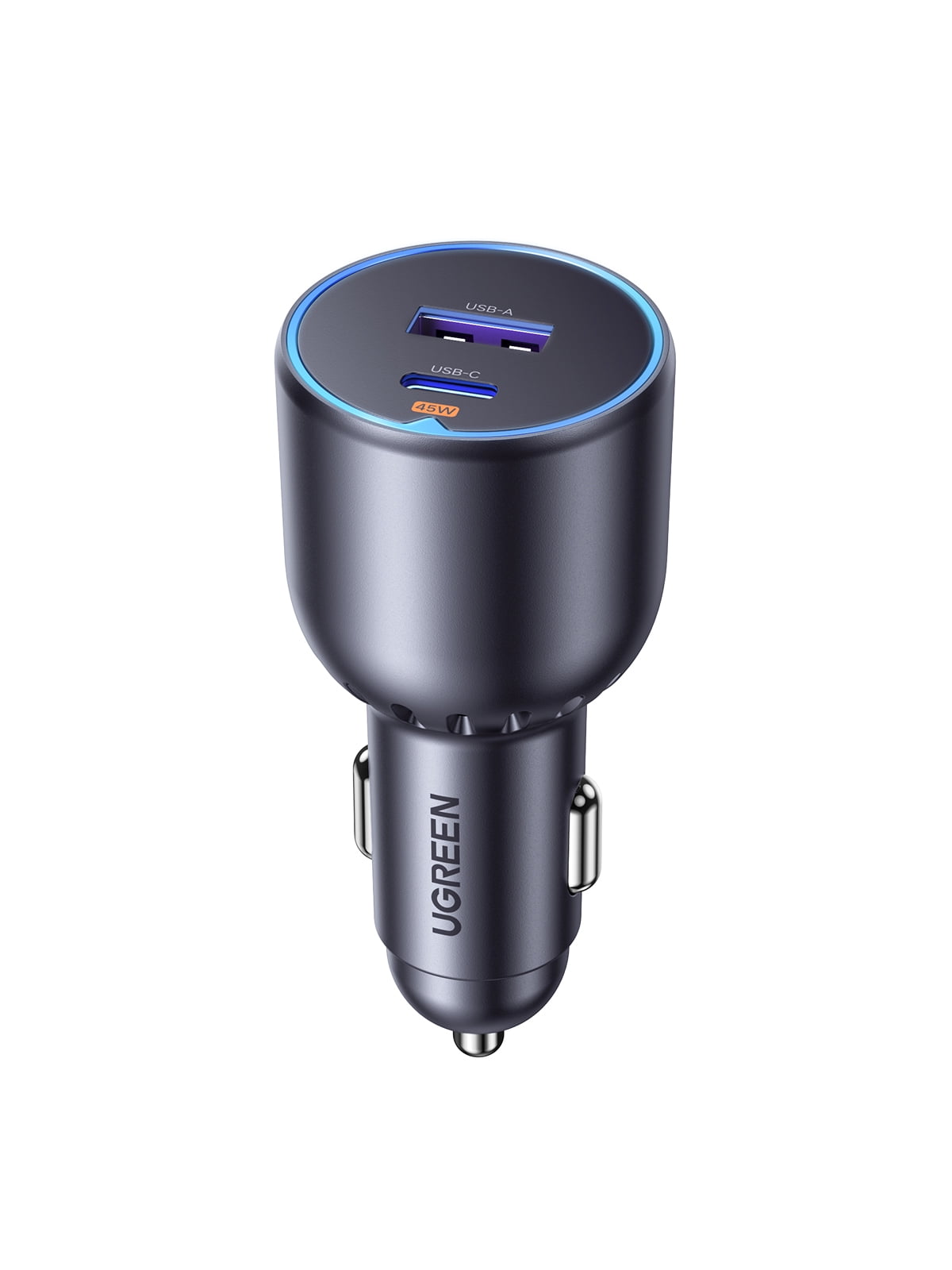 UGREEN 63W Car Charger Adapter, Dual Port Fast Charger with 45W USB C for Laptop, Black
