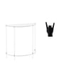 thumbnail image 1 of Mesita de noche de acrílico,Mesa auxiliar de acrílico transparente Mesa auxiliar transparente en capas,Mesa pequeña de acrílico,mesita de noche pequeña,compacta,Estatua del gesto de la, 1 of 8