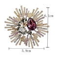 thumbnail image 6 of Tnobhg Unisex Brooch Flower Shape Rhinestone Decor Retro Bag Suit Coat Collar Hat Scarf Decoration Clothes Pin Party Prom Bride Wedding Garment Jewelry, 6 of 8