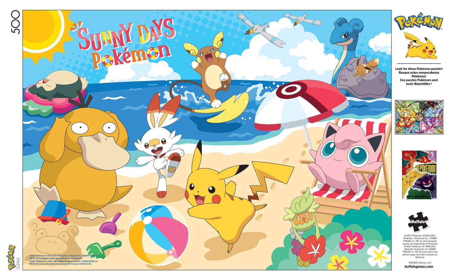 Buffalo Games 500-Piece Beach Pokémon Interlocking Jigsaw Puzzle
