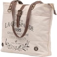 thumbnail image 3 of Rajeriya-La Couspaude Upcycled Canvas Hand Bag Upcycled Canvas & Cowhide Tote Bag Radiant Upcycled Canvas Leather Bag, 3 of 5