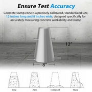 Concrete Slump Cone Test Kit, Heavy-Duty Steel Slump Cone 12''L x 8''W Standard Size