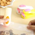 thumbnail image 2 of thinsony Food Sealer Sealing Machine Packaging Tool Multicolored Self-adhesive Base Compact Size Space Saving Keep Fresh Pink+Yellow, 2 of 9