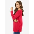 thumbnail image 3 of Woman Within Plus Size Cable Knit V-Neck Pullover Sweater, 3 of 5