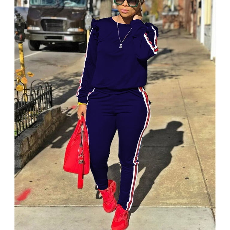 Ruffle jogging cheap suit