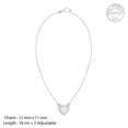thumbnail image 5 of Zuwelria 2.00 Carat Beautiful Heart Shape Moissanite Diamond Necklace Pendant with Chain for Women | 18K White Gold Plated Silver | Halo Pendant for Engagement, 5 of 9