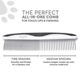thumbnail image 2 of Poodle Pet Cat and Dog Grooming Comb with Stainless Steel Teeth, 2 Pack (Black), 2 of 8
