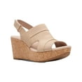 thumbnail image 1 of Clarks Annadel Ivory Women's Slingback Platform Wedge Sandals Gray Size 5, 1 of 3