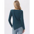 thumbnail image 3 of DARING DIVA Women's Spring High Low Stylish Boat Neck Pullover Sweaters XS Blue Green, 3 of 6