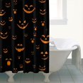 thumbnail image 4 of Black Halloween Pumpkin Faces Shower Curtain 84"x72" ,Bathroom Decorative Shower Curtains Set with 12 Hooks,Modern Waterproof Washable Shower Curtain, 4 of 6