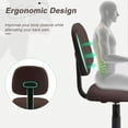 thumbnail image 5 of VECELO Armeless Home Office Chair, Ergonomic Low-Backrest Computer Chiar with Adjustable Height 360° Swivel Rolling Chair, Coffee, 5 of 9