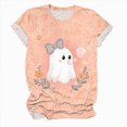 thumbnail image 4 of Godom Halloween Shirt for Women Halloween T-Shirt Short Sleeve Ghost Tee Tops, 4 of 4