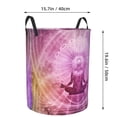 thumbnail image 2 of DouZhe Waterproof Collapsible Large Laundry Baskets, Zen Meditation Chakra Mandala Prints Circular Hamper with Handles, 2 of 6