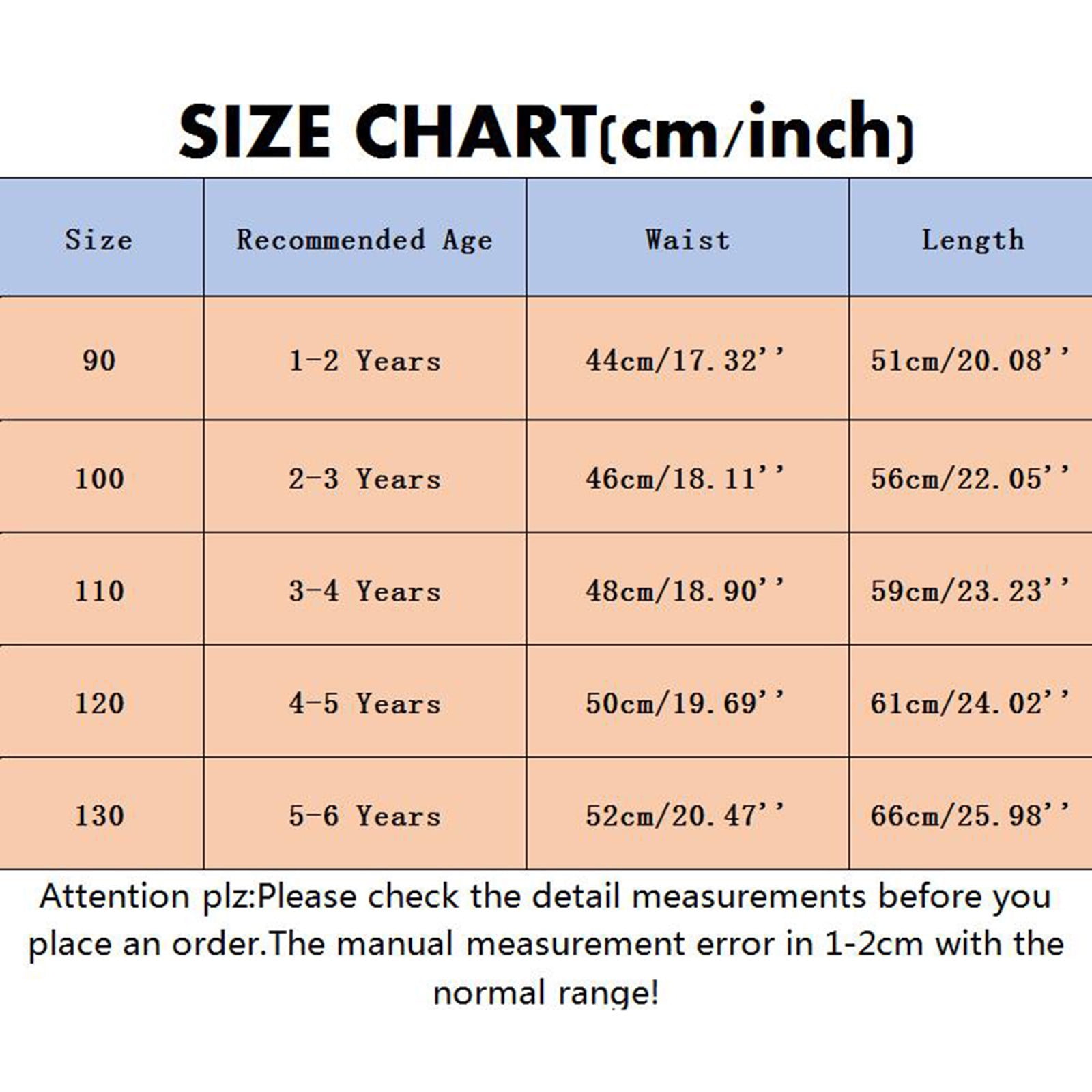 Girls Pants Size Chart – Stylo
