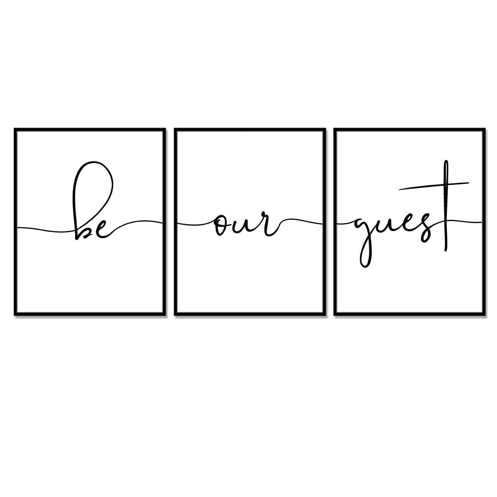 EASTIN Be Our Guest Set of 3 Prints Guest Room Wall Decor Guest Bedroom