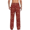 thumbnail image 2 of GZHJMY Chrismas Snowflake Pajama Pants for Men, Lounge Pants Lightweight Men Pajama Bottoms with Drawstring Pockets, Christmas New Year Birthday Gifts, Large, 2 of 6
