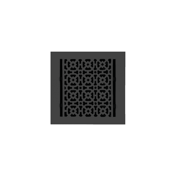 Achtek Air Supply Vent 7"x 7" Duct Opening (Overall 8-1/2"x 8-3/4") Solid Cast Aluminum Register Cover | Powder Coated Black No holes