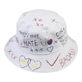 thumbnail image 1 of Sombrero unisex Salvador de Graffiti informal de pesca blanco, 1 of 9